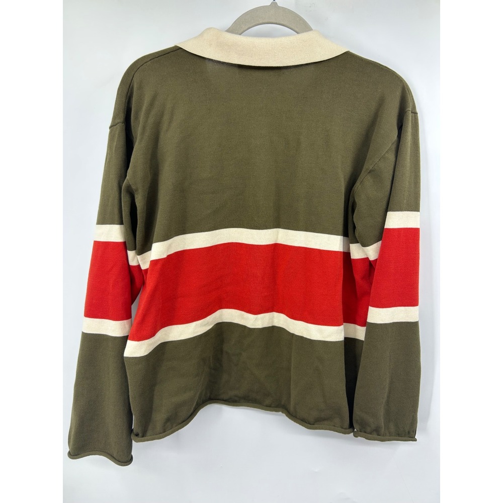 The Great. Jersey The Rugby The Great Army Green Hot Red Size 1 Small - Picture 4 of 7